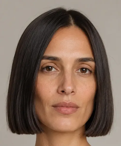 Chin-Length Blunt Bob