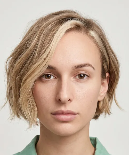 Side-Swept Blonde Bob