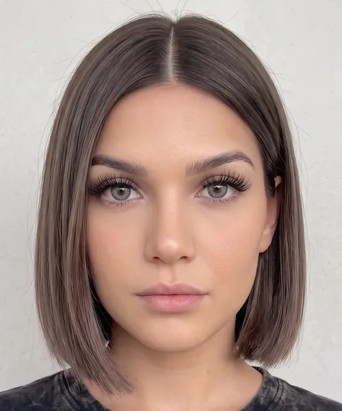 Sleek Mushroom-Brown Bob