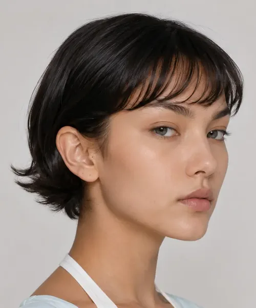 Textured Crop Bob with a Wispy Fringe