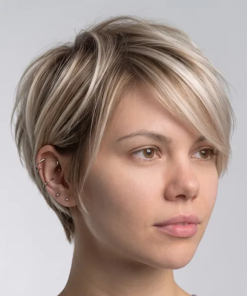Side-Swept Undercut Bob