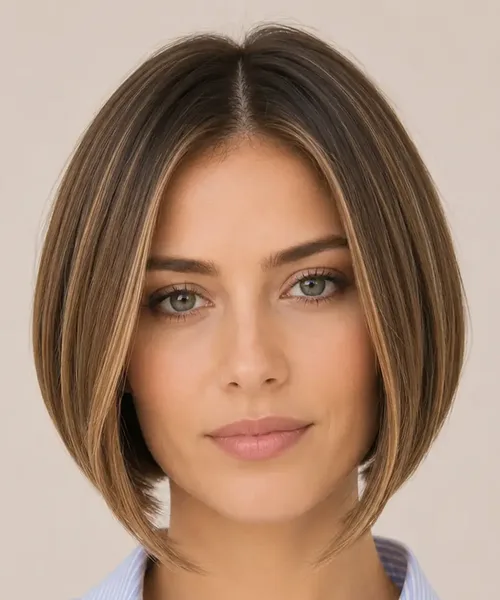Angled Bob for Thick Hair