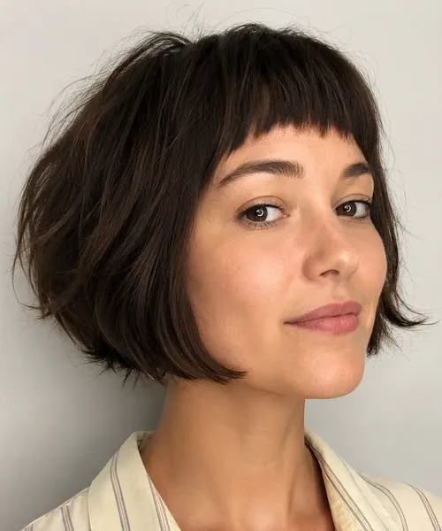 French Bob with Micro-Bangs