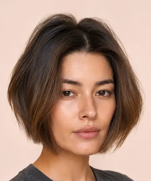 Jaw-Length Bob with Internal Layers