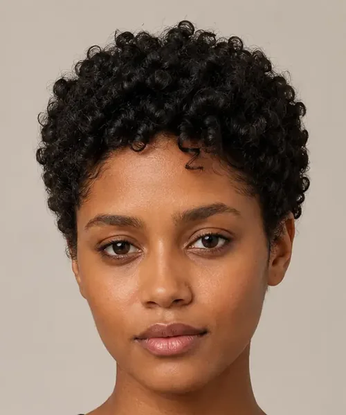 Layered Cut for Coily Hair