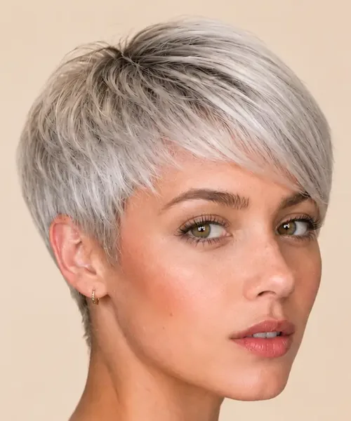 Long Pixie with a Side Fringe