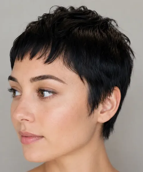 Pixie with Baby Bangs