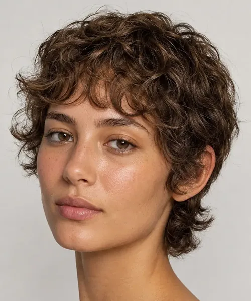 Sculpted Curly Pixie