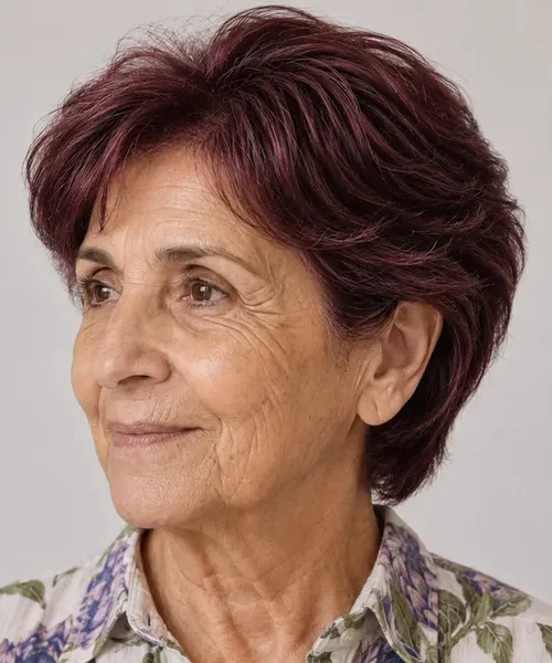 Plum Textured Pixie