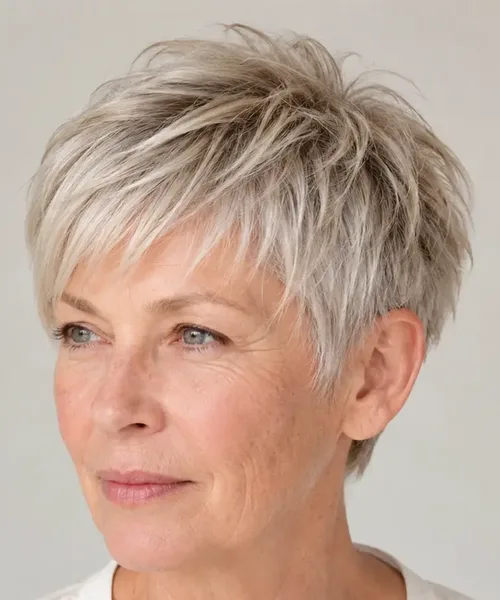 Razored Pixie with Choppy Layers