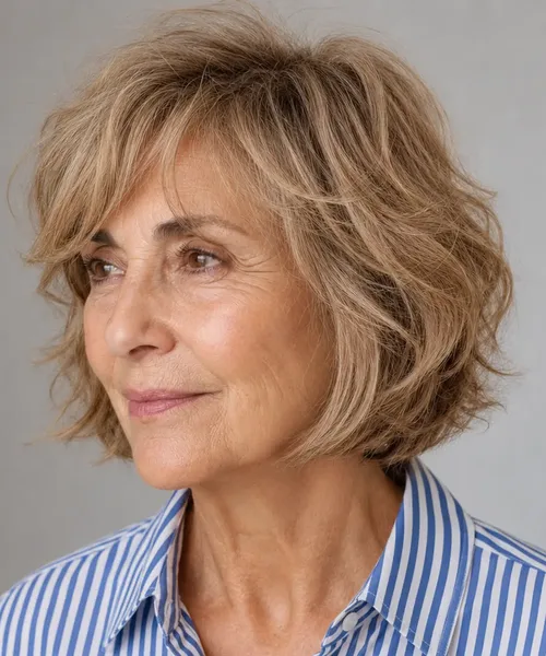 Shaggy Bob with Bangs