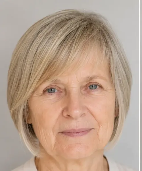 Side-Part Bob with Wispy Bangs
