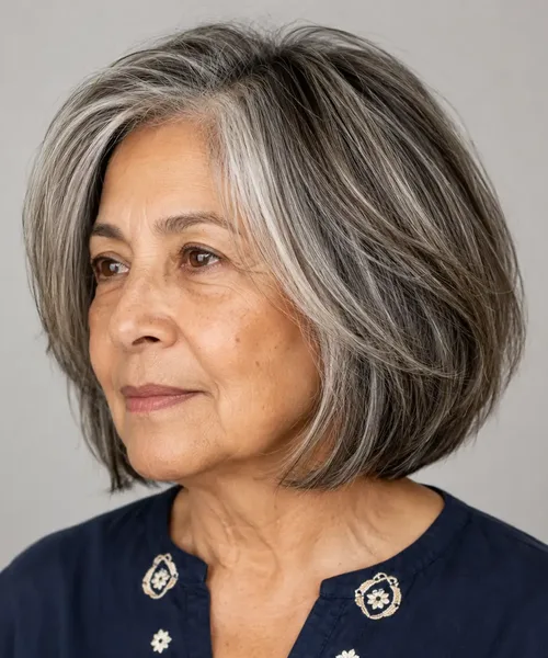 Side-Swept Angled Bob