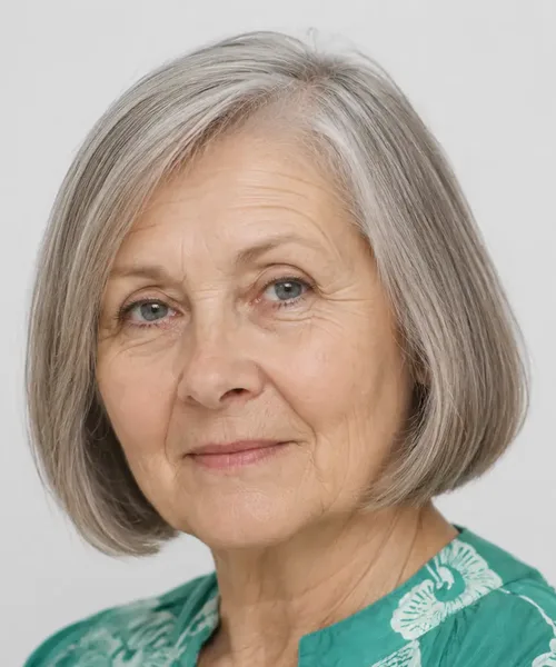 Silver Chin-Length Bob