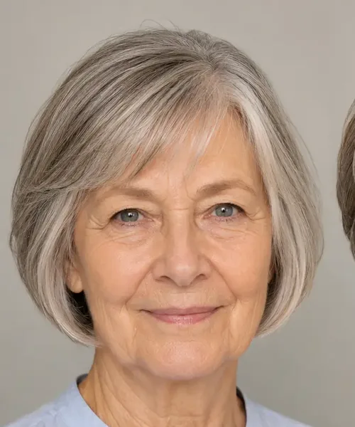 Stacked Bob with Wispy Bangs